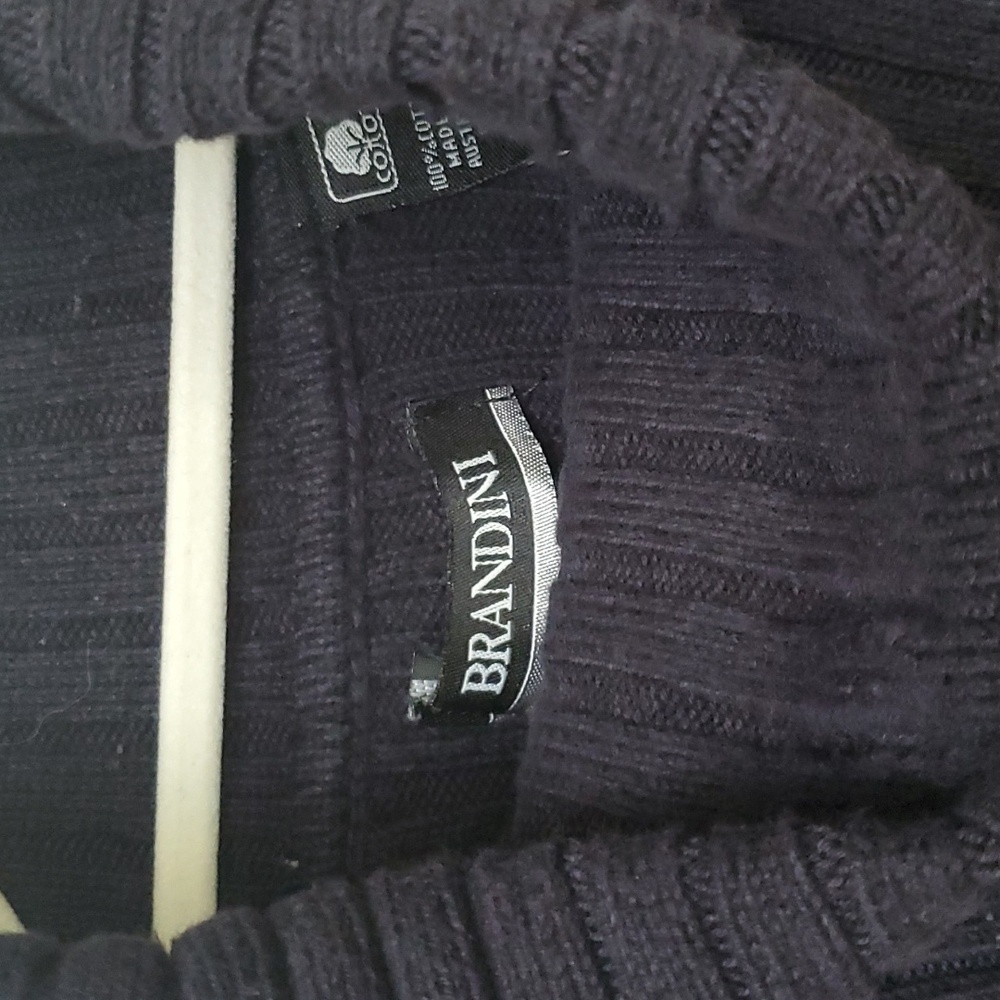 BRANDINI Navy Pullover Cotton Turtleneck Size XXL - Picture 5 of 7